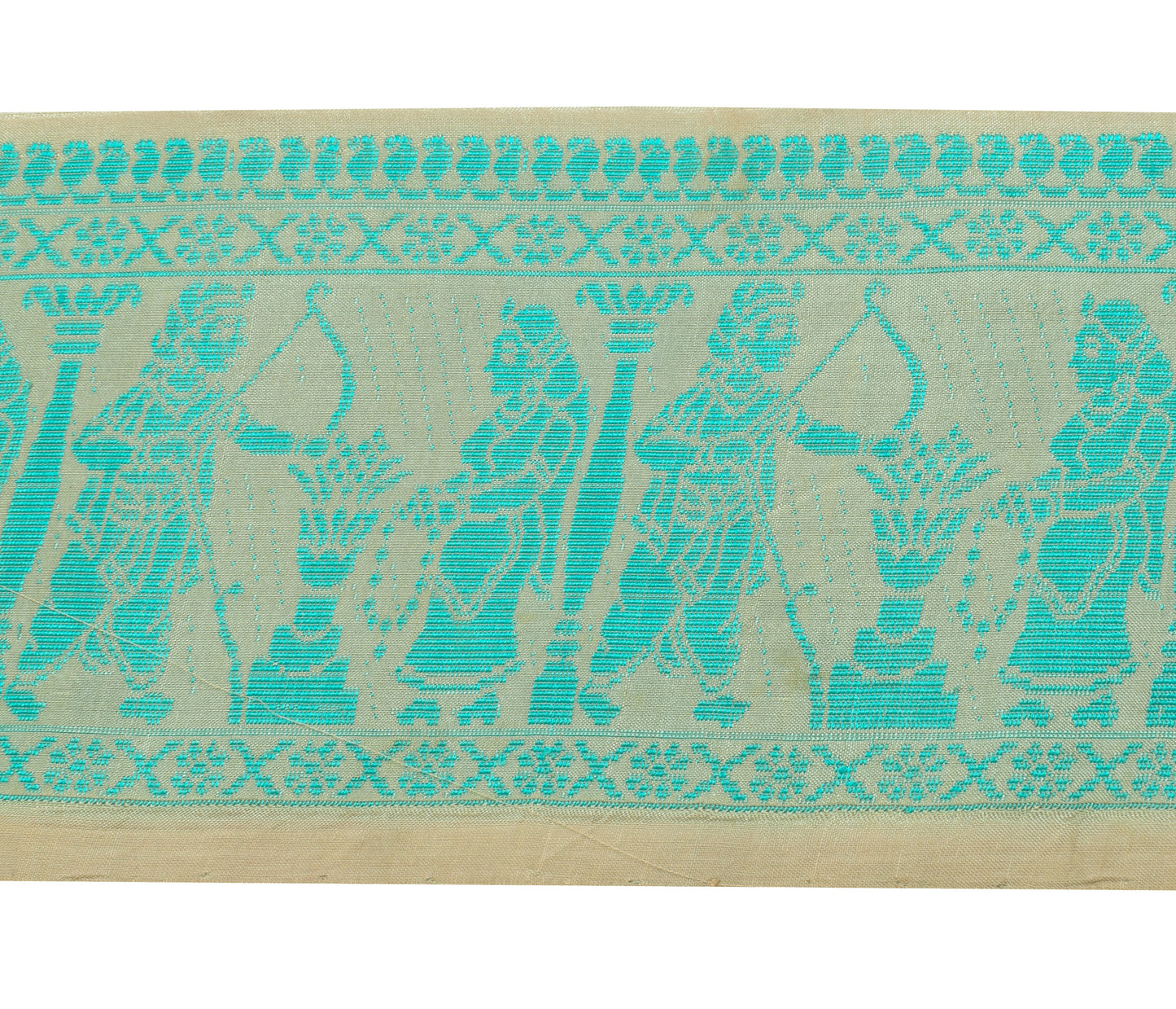 Sushila Vintage Saree Border Indian Craft Sewing Trim Baluchari Woven Lace