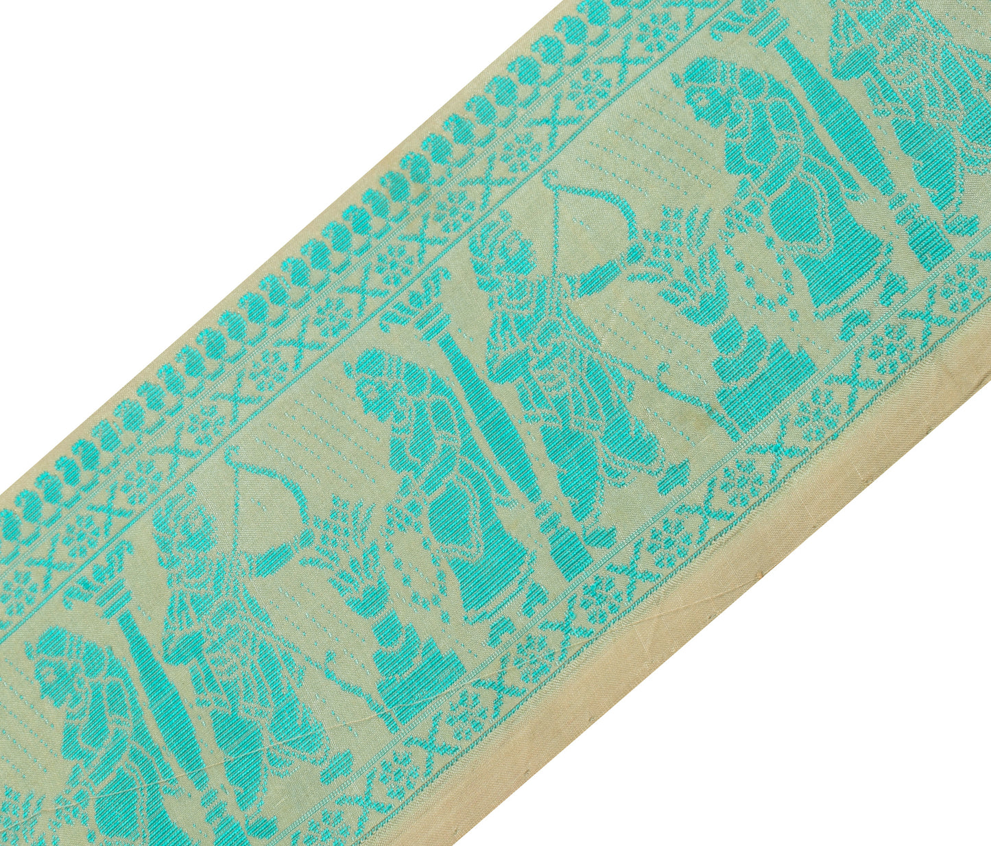 Sushila Vintage Saree Border Indian Craft Sewing Trim Baluchari Woven Lace