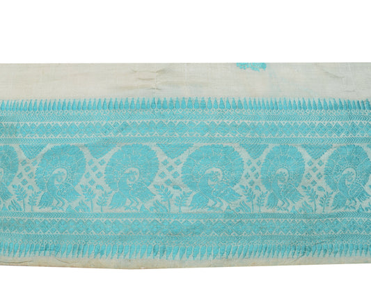 Sushila Vintage Cream Saree Border Indian Craft Sewing Trim Woven Lace Ribbon