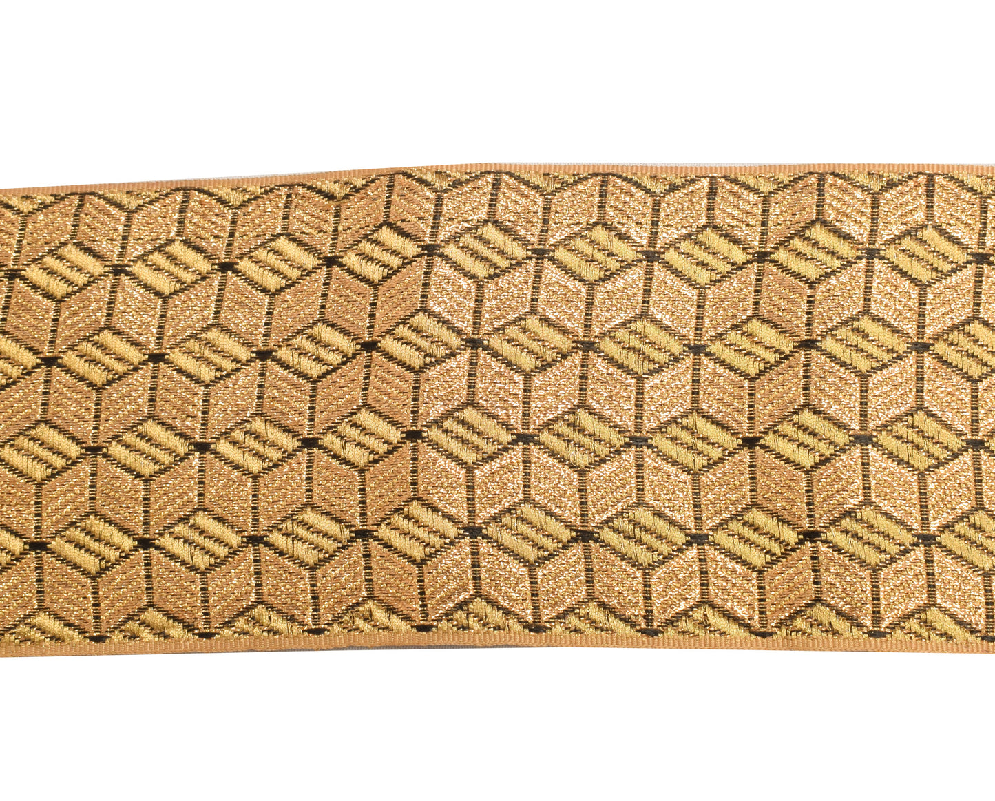 Sushila Vintage Golden Saree Border Indian Craft Sewing Trim Woven Lace Ribbon