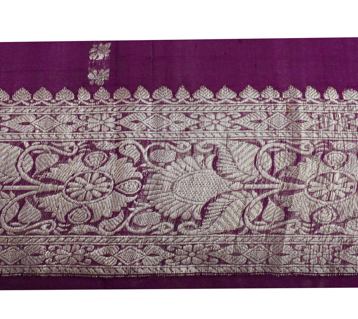 Sushila Vintage Purple Saree Border Indian Craft Sewing Trim Woven Lace Ribbon