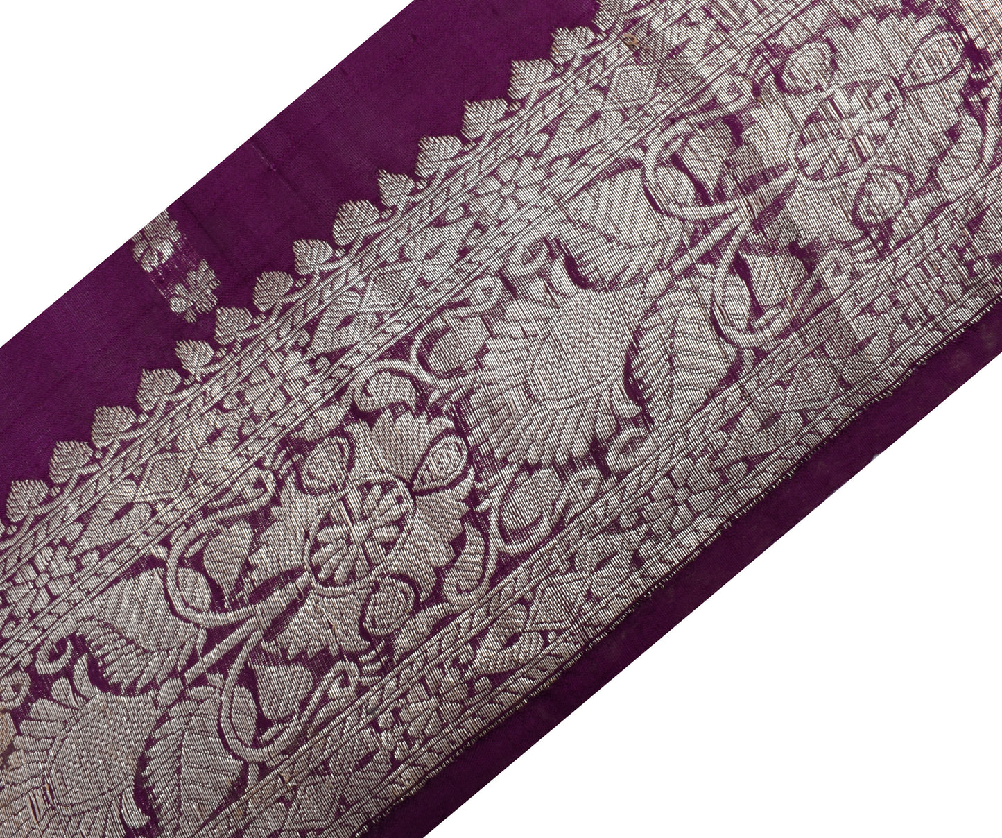 Sushila Vintage Purple Saree Border Indian Craft Sewing Trim Woven Lace Ribbon