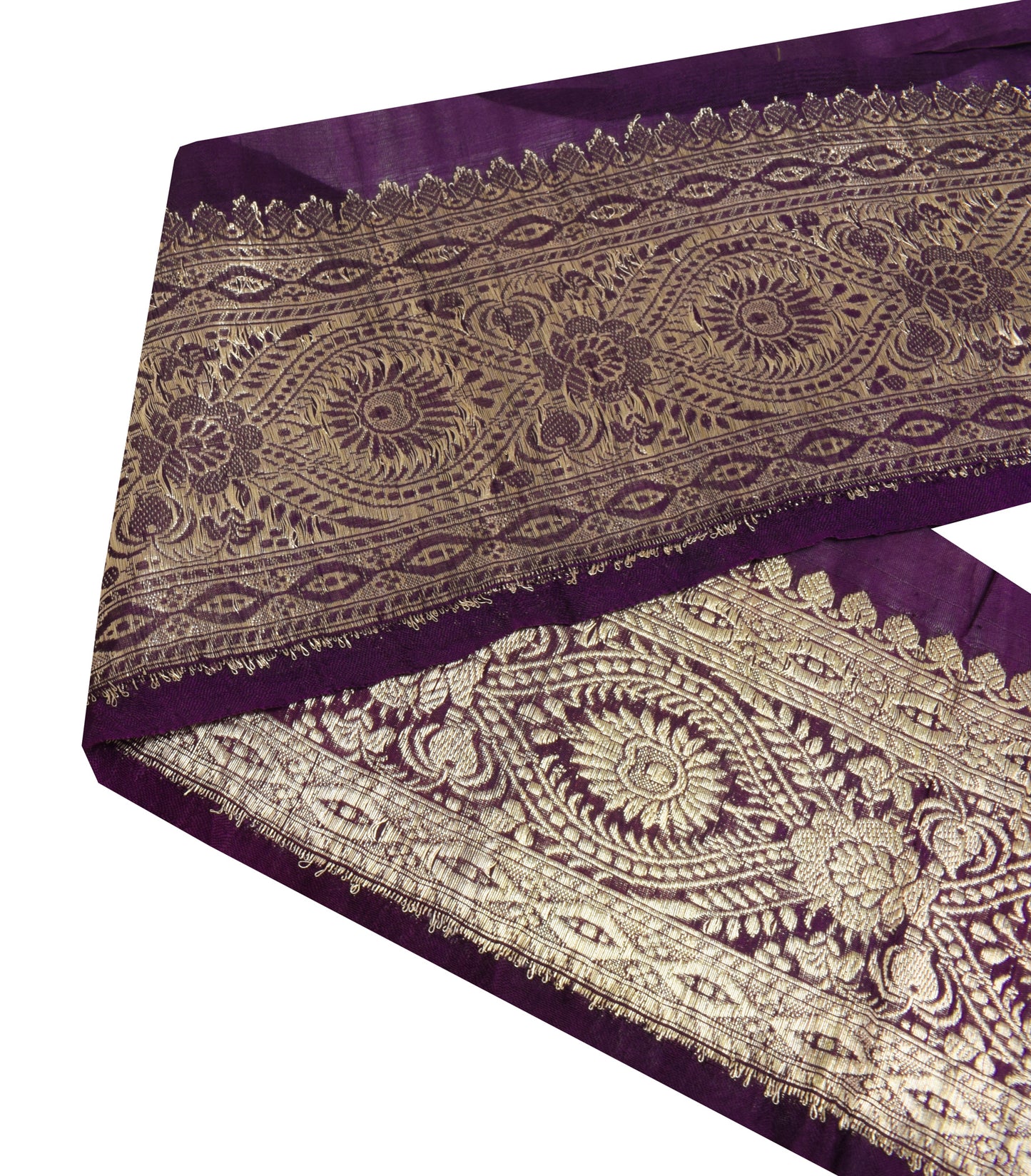 Sushila Vintage Purple Saree Border Indian Craft Sewing Trim Woven Lace Ribbon