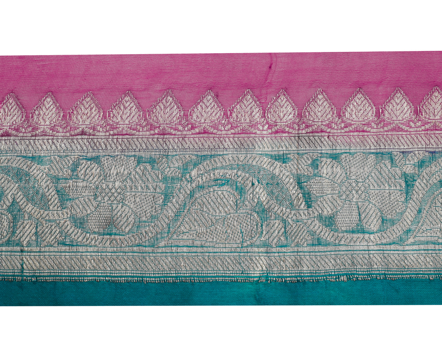 Sushila Vintage Blue Saree Border Indian Craft Sewing Trim Woven Lace Ribbon