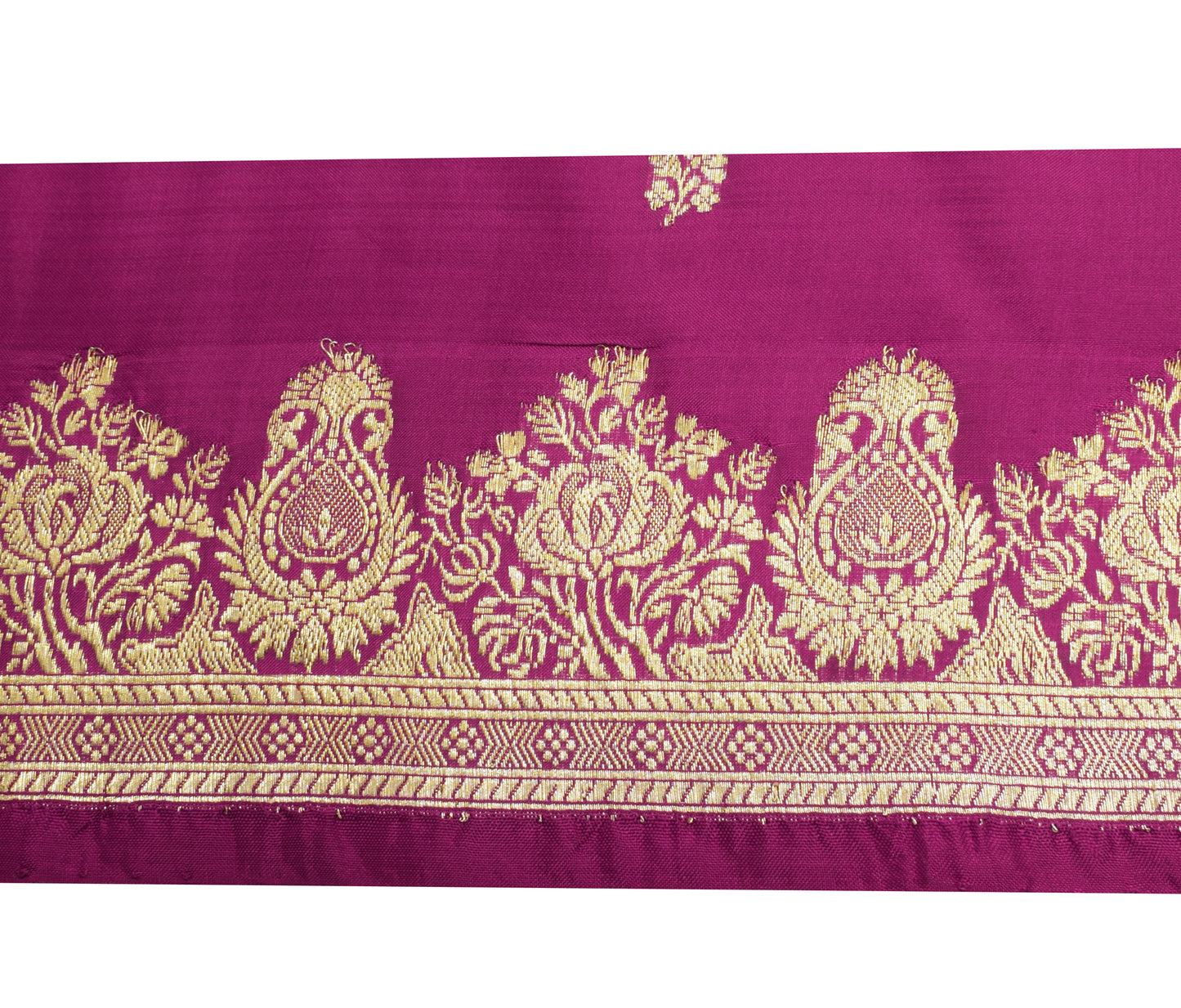Sushila Vintage Purple Saree Border Indian Craft Sewing Trim Zari Woven Lace