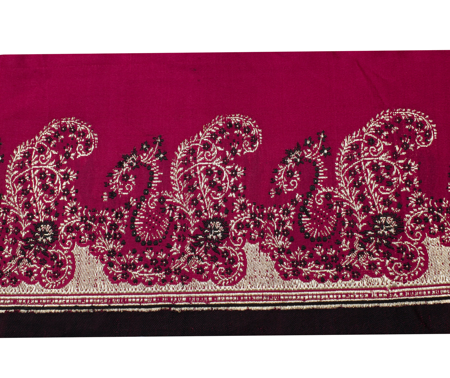 Sushila Vintage Pink Saree Border Indian Craft Sewing Trim Zari Woven Lace