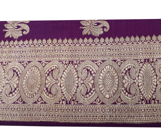Sushila Vintage Purple Saree Border Indian Craft Sewing Trim Woven Lace Ribbon