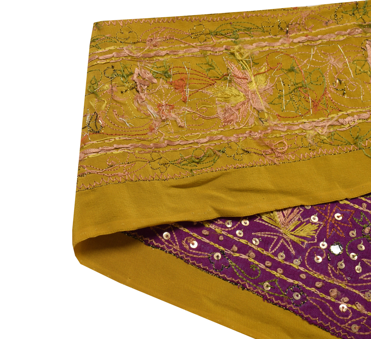 Sushila Vintage Purple Saree Border Indian Craft Sewing Trim Embroidered Ribbon