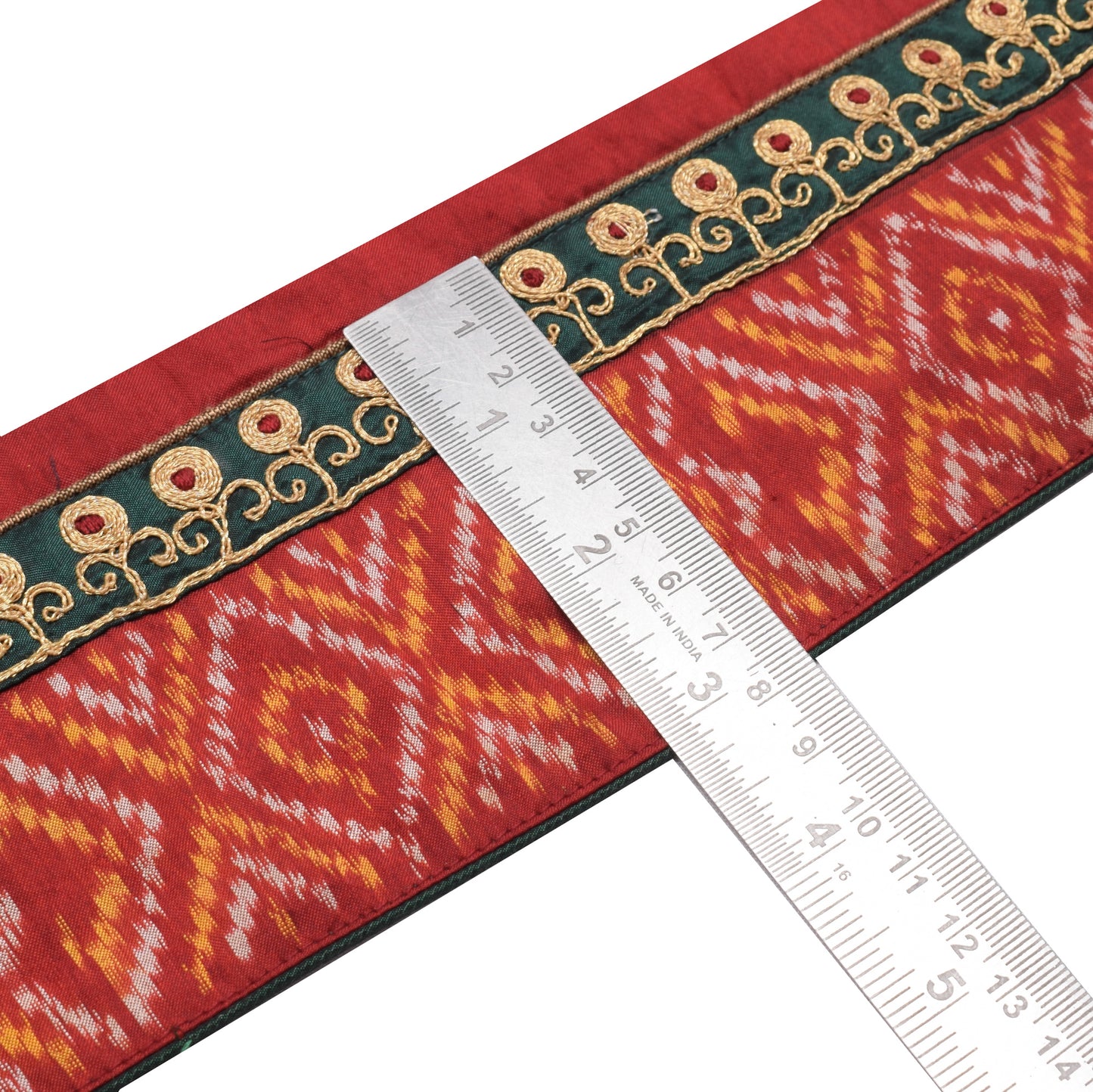 Sushila Vintage Maroon Saree Border Indian Craft Sewing Trim Woven Lace Ribbon