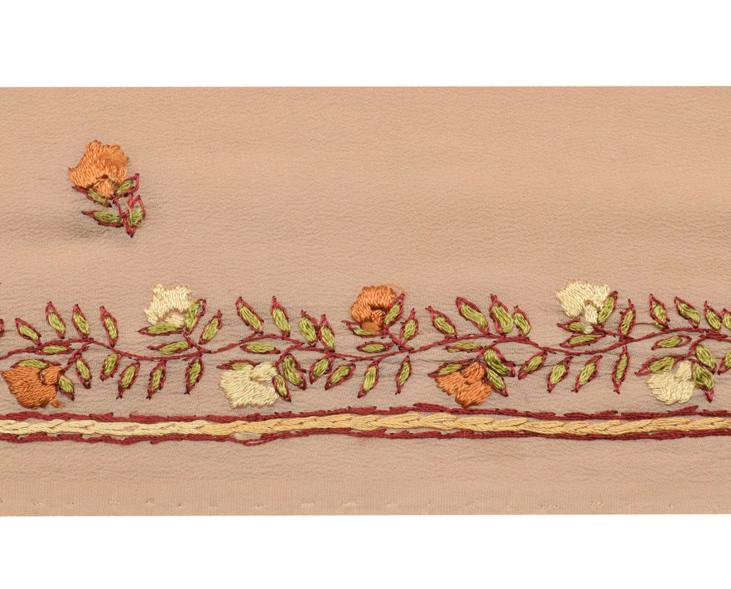 Sushila Vintage Saree Border Indian Craft Sewing Trim Hand Embroidered Lace Edge