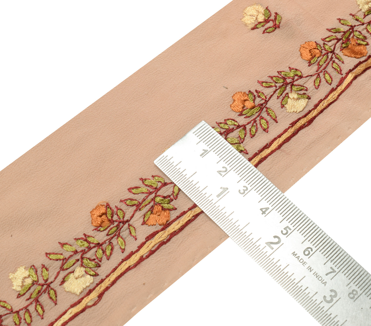 Sushila Vintage Saree Border Indian Craft Sewing Trim Hand Embroidered Lace Edge