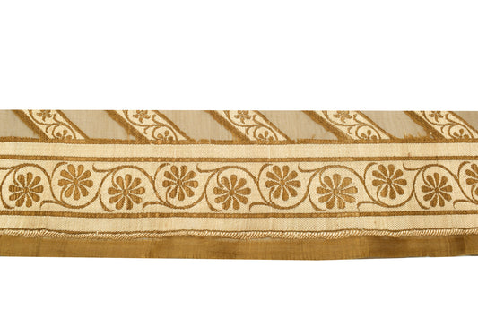 Sushila Vintage Brown Saree Border Indian Craft Sewing Trim Woven Lace Ribbon