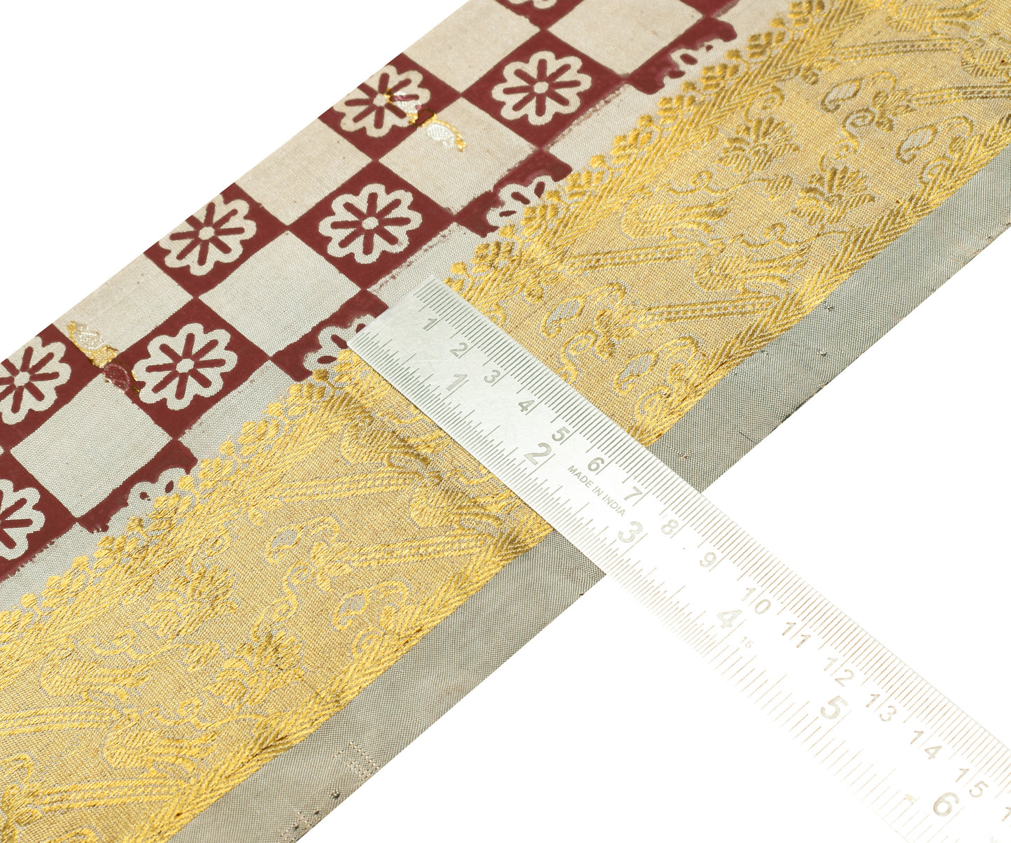Sushila Vintage Saree Border Indian Craft Sewing Trim Woven Lace Ribbon Edges