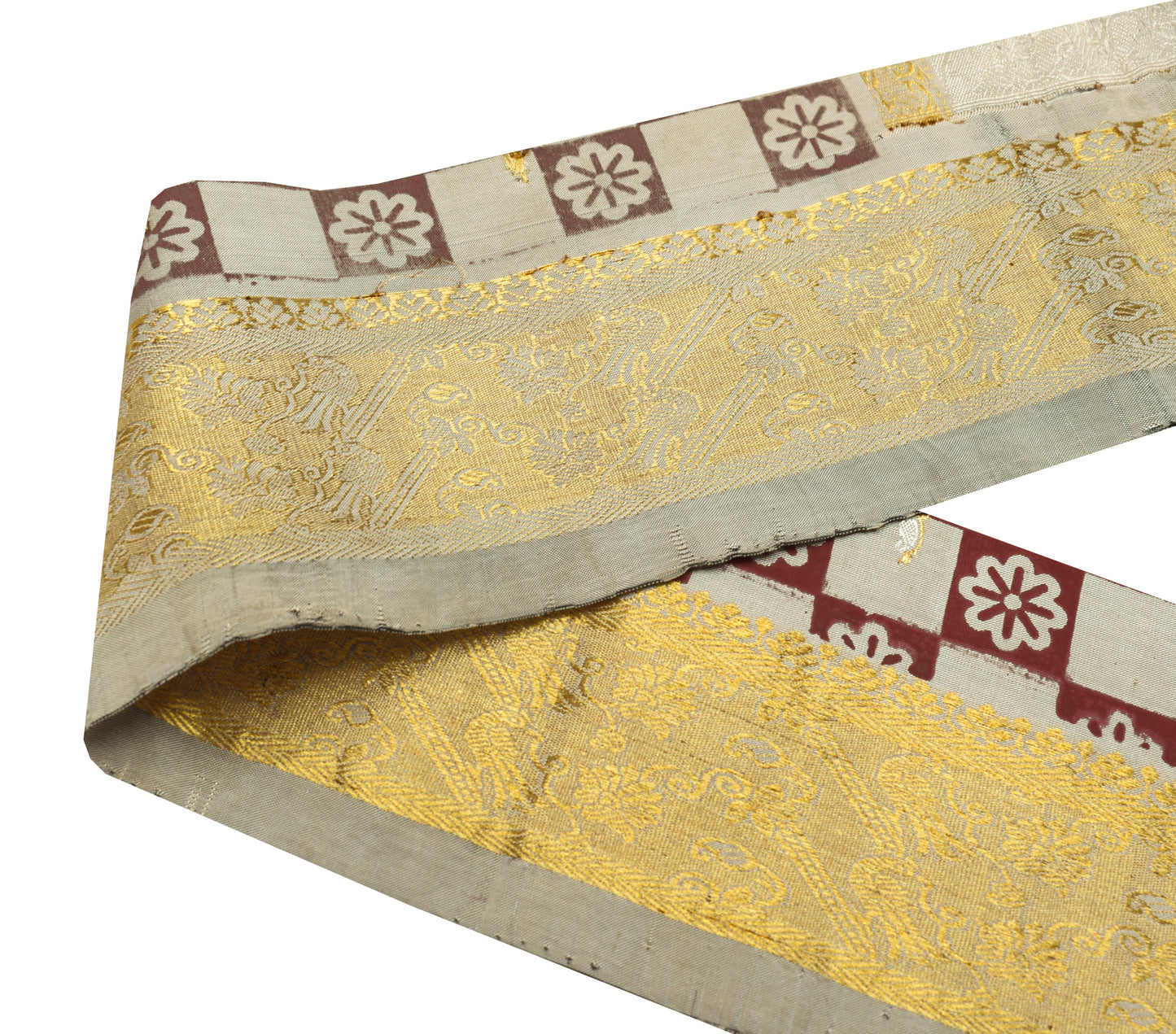Sushila Vintage Saree Border Indian Craft Sewing Trim Woven Lace Ribbon Edges