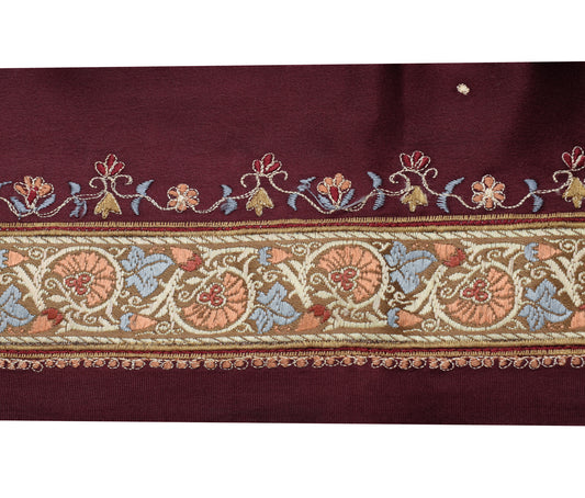 Sushila Vintage Marroon Saree Border Indian Craft Sewing Trim Woven Lace Ribbon