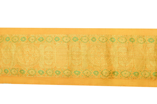 Sushila Vintage Mustard Saree Border Indian Craft Sewing Trim Woven Lace Ribbon