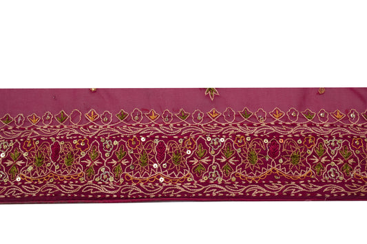 Sushila Vintage Saree Border Indian Craft Sewing Trim Hand Beaded Lace Ribbon