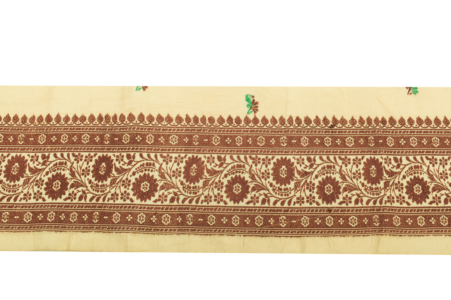 Sushila Vintage Cream Saree Border Indian Craft Sewing Trim Woven Lace Ribbon