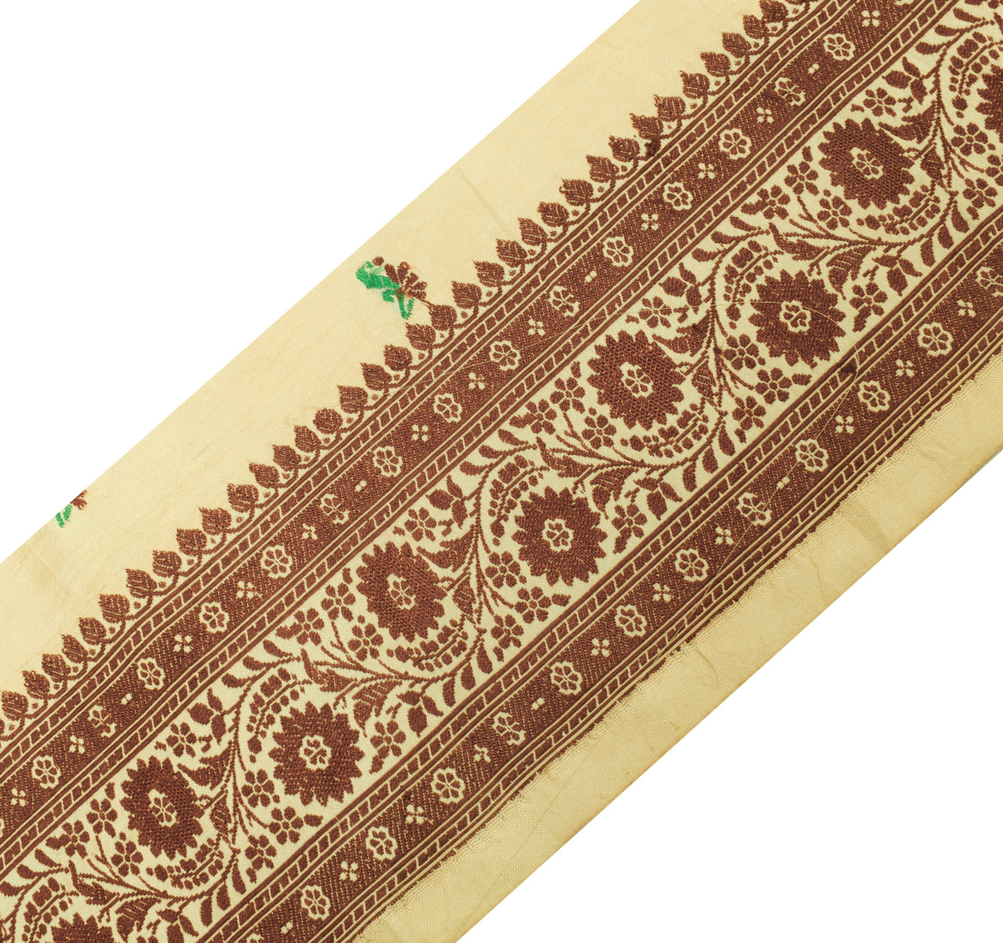 Sushila Vintage Cream Saree Border Indian Craft Sewing Trim Woven Lace Ribbon