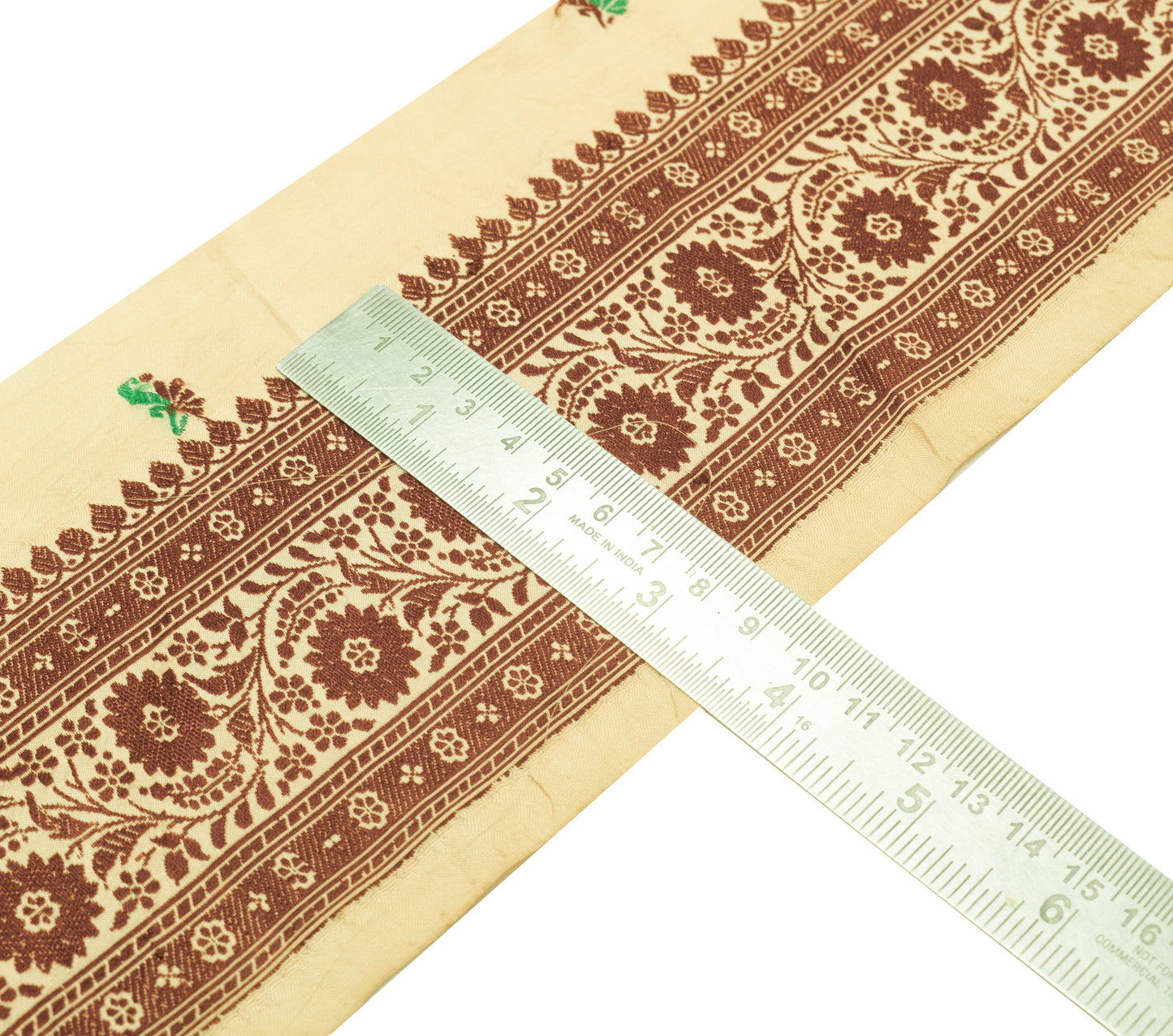 Sushila Vintage Cream Saree Border Indian Craft Sewing Trim Woven Lace Ribbon