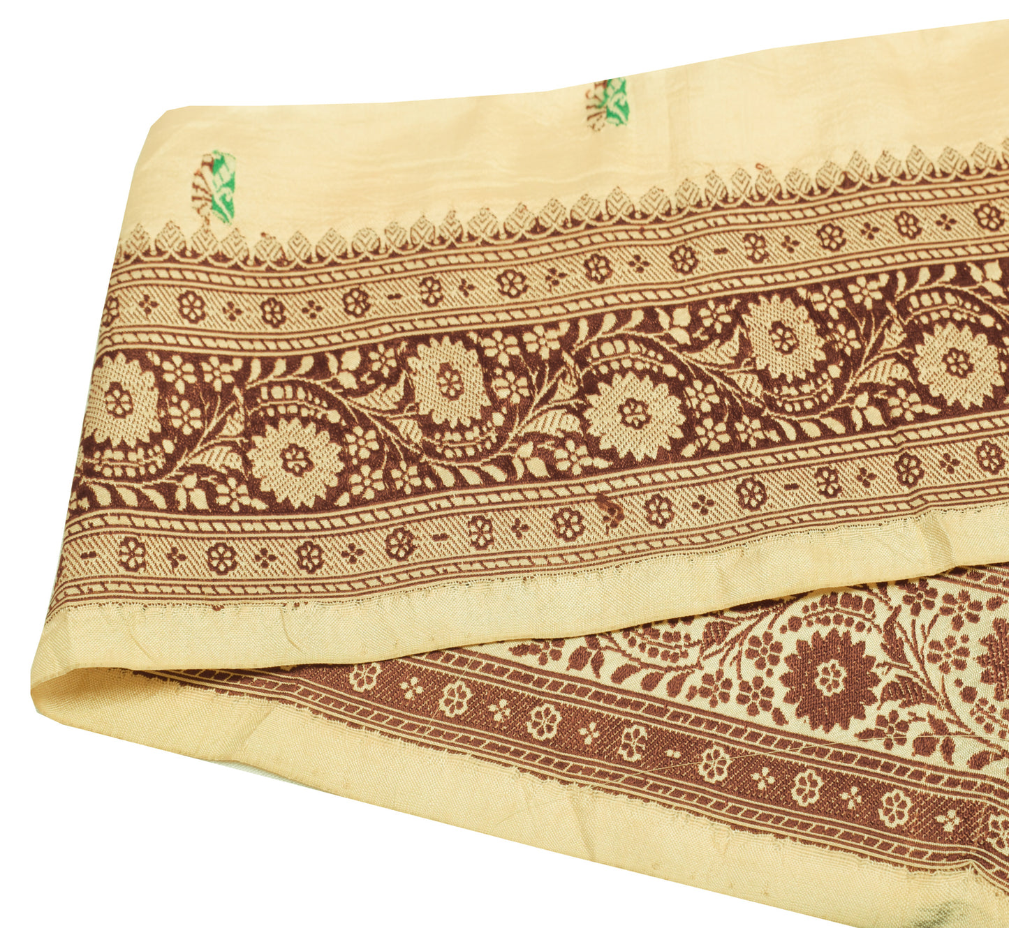 Sushila Vintage Cream Saree Border Indian Craft Sewing Trim Woven Lace Ribbon