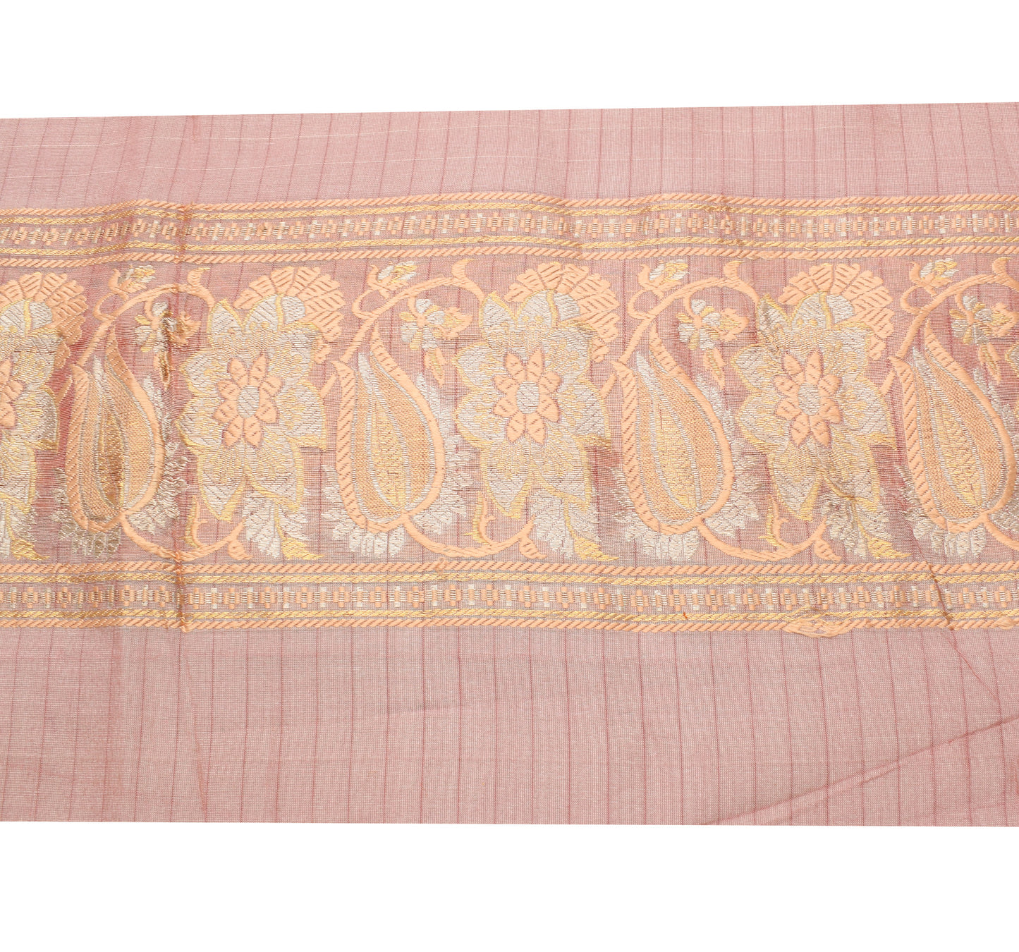 Sushila Vintage Pure Silk Saree Border Indian Craft Sewing Trim Woven Ribbon