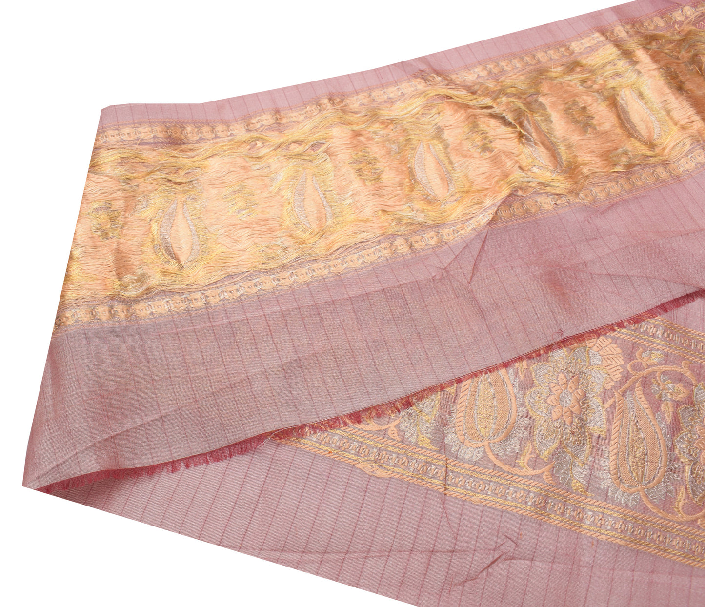 Sushila Vintage Pure Silk Saree Border Indian Craft Sewing Trim Woven Ribbon