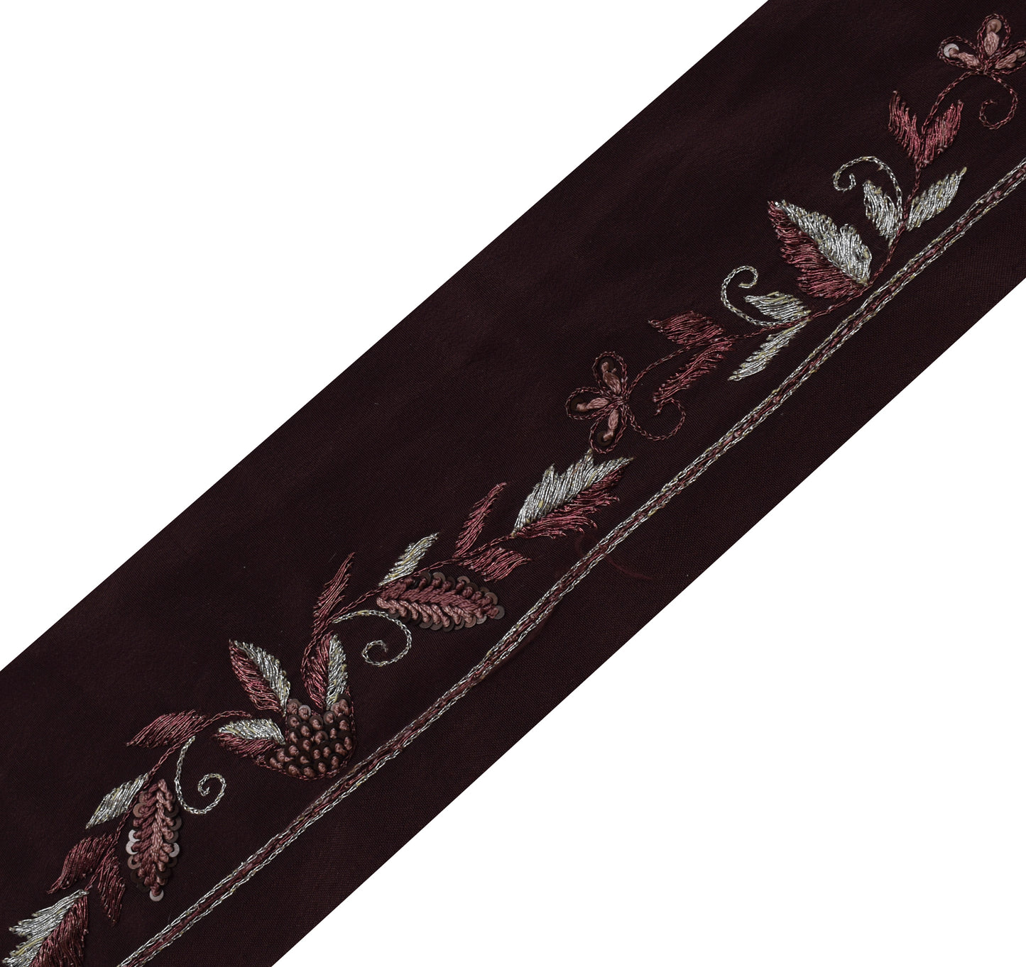 Sushila Vintage Saree Border Indian Craft Sewing Trim Hand Beaded Lace Ribbon