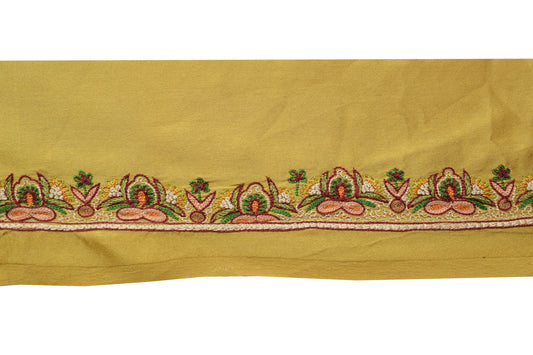 Sushila Vintage Green Saree Border Indian Craft Sewing Trim Embroidered Lace
