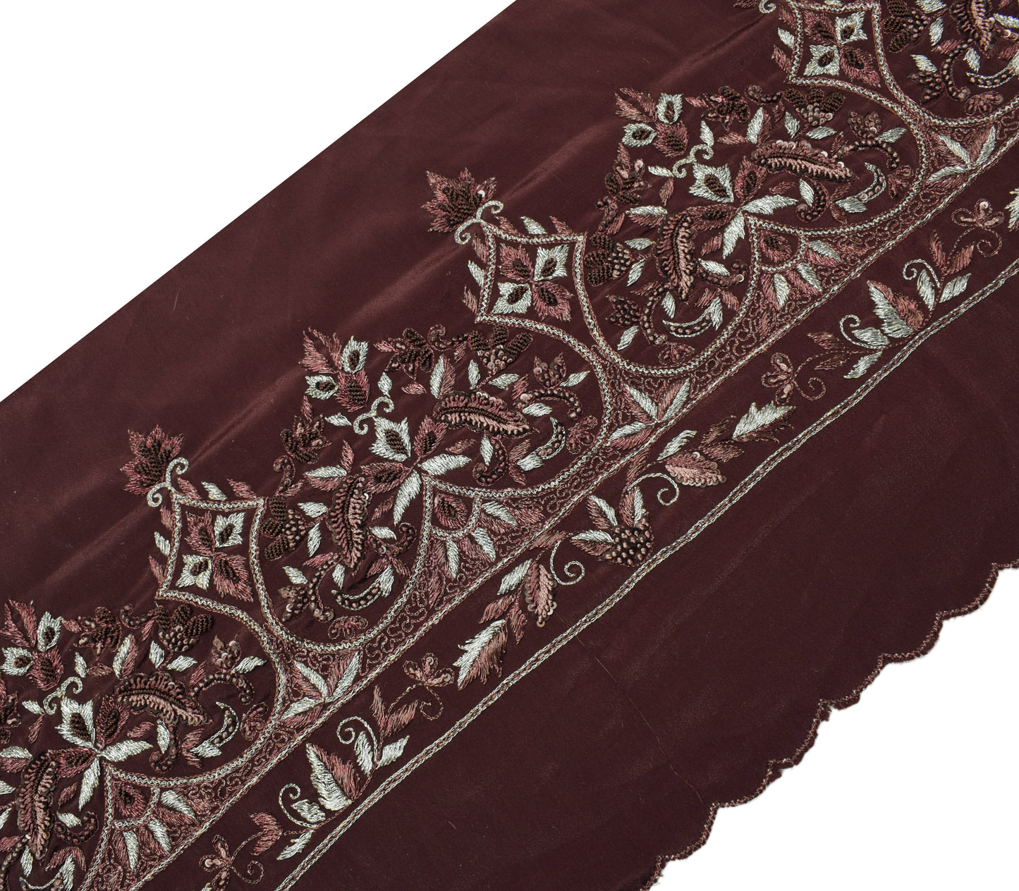 Sushila Vintage Saree Border Indian Craft Sewing Trim Hand Beaded Lace Ribbon