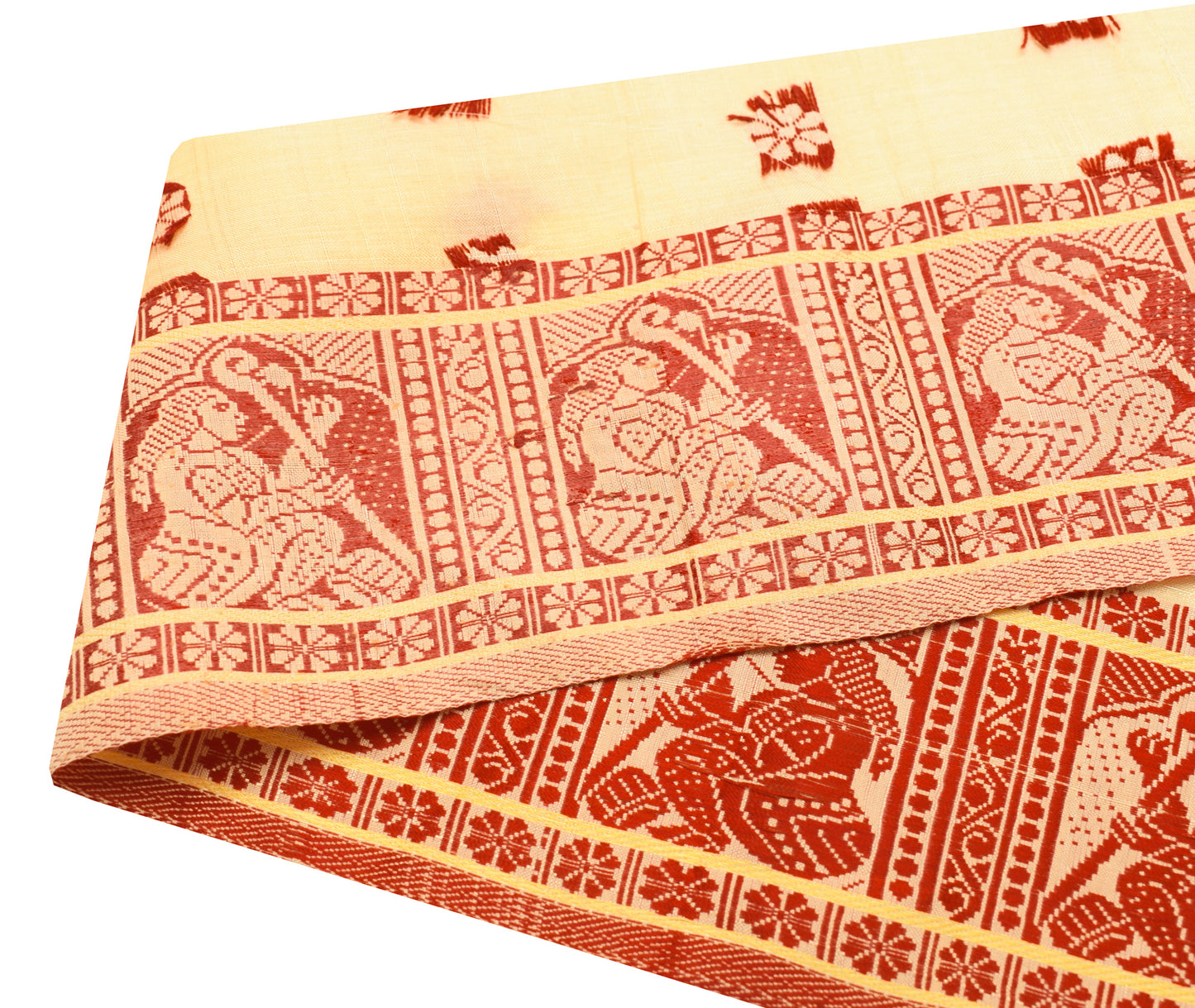 Sushila Vintage Yellow Silk Saree Border Indian Craft Sewing Trim Woven Ribbon