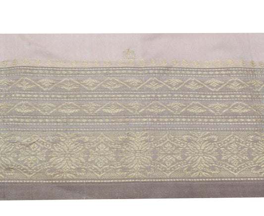 Sushila Vintage Mauve Silk Saree Border Indian Craft Sewing Trim Woven Ribbon