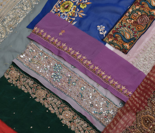 Sushila Vintage 25 Pieces Assorted Lot of Remnant Border Trim Craft Sewing Lace