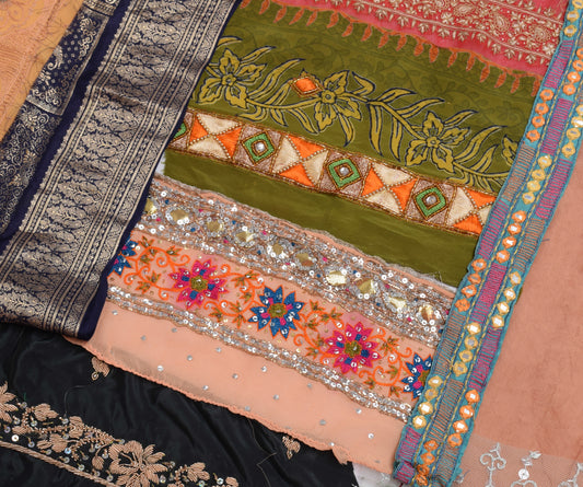 Sushila Vintage 24 Pieces Assorted Lot of Remnant Border Trim Craft Sewing Lace