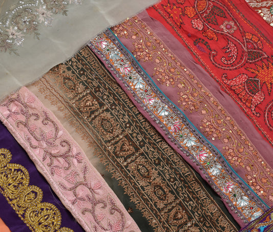 Sushila Vintage 24 Pieces Assorted Lot of Remnant Border Trim Craft Sewing Lace