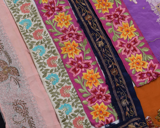 Sushila Vintage 20 Pieces Assorted Lot of Remnant Border Trim Craft Sewing Lace