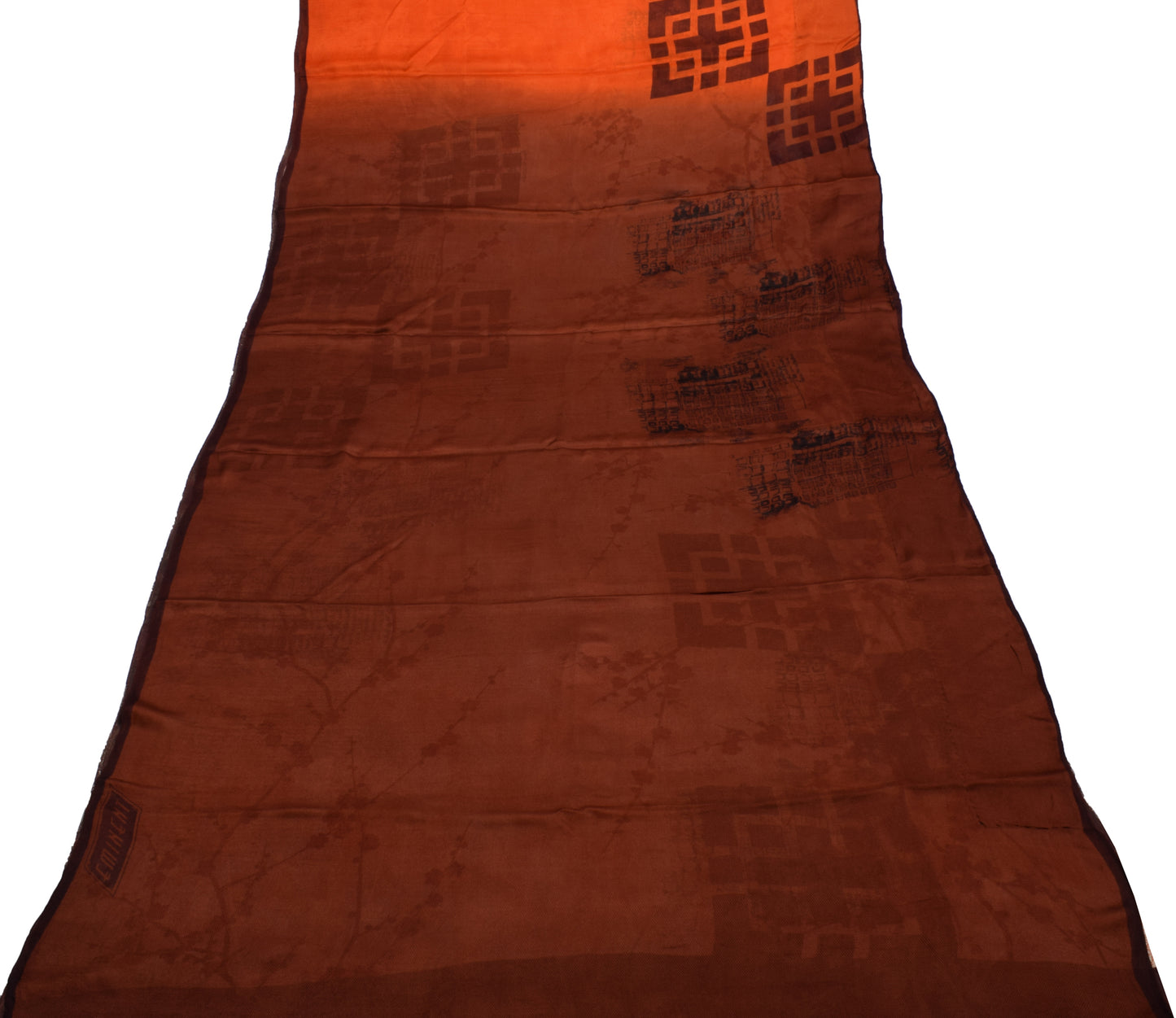 Sushila Vintage Indian Saree Pure Georgette Silk Printed 5 Yard Craft Fabric