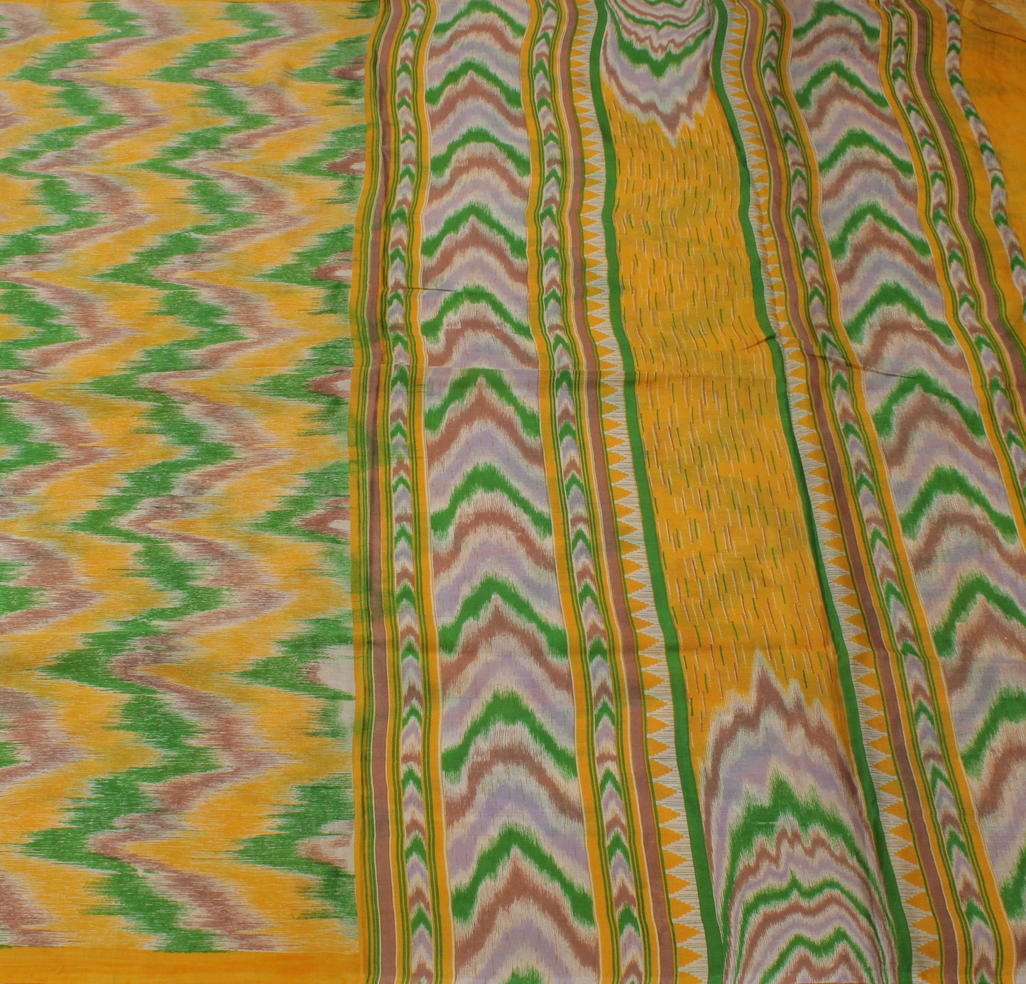 Sushila Vintage Indian Saree 100% Pure Silk Printed Leheria Sari Soft Fabric