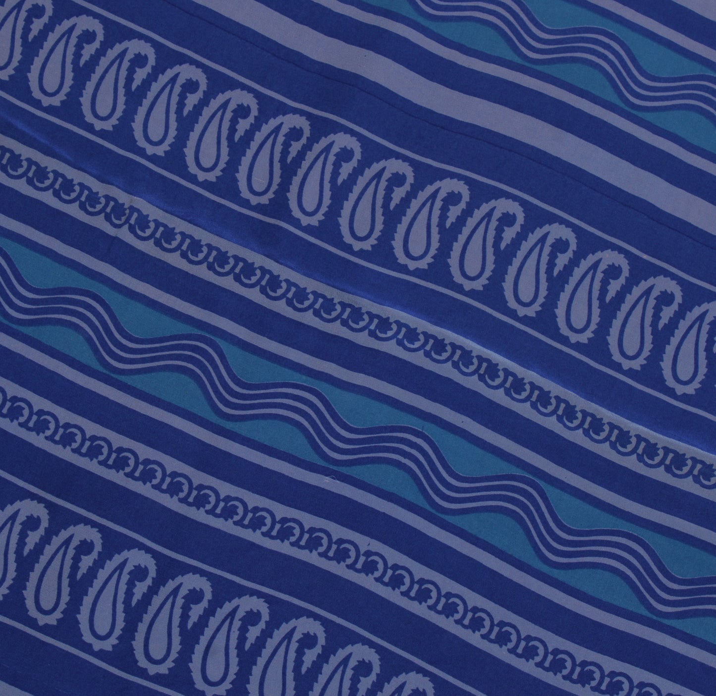 Sushila Vintage Red Saree 100% Pure Crepe Silk Printed Paisley Sari Soft Fabric