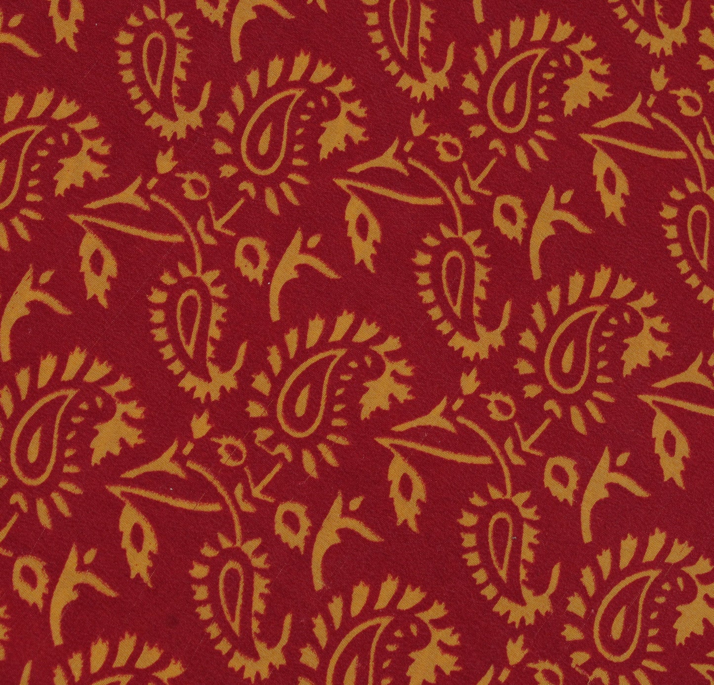 Sushila Vintage Red Saree 100% Pure Crepe Silk Printed Paisley Sari Soft Fabric