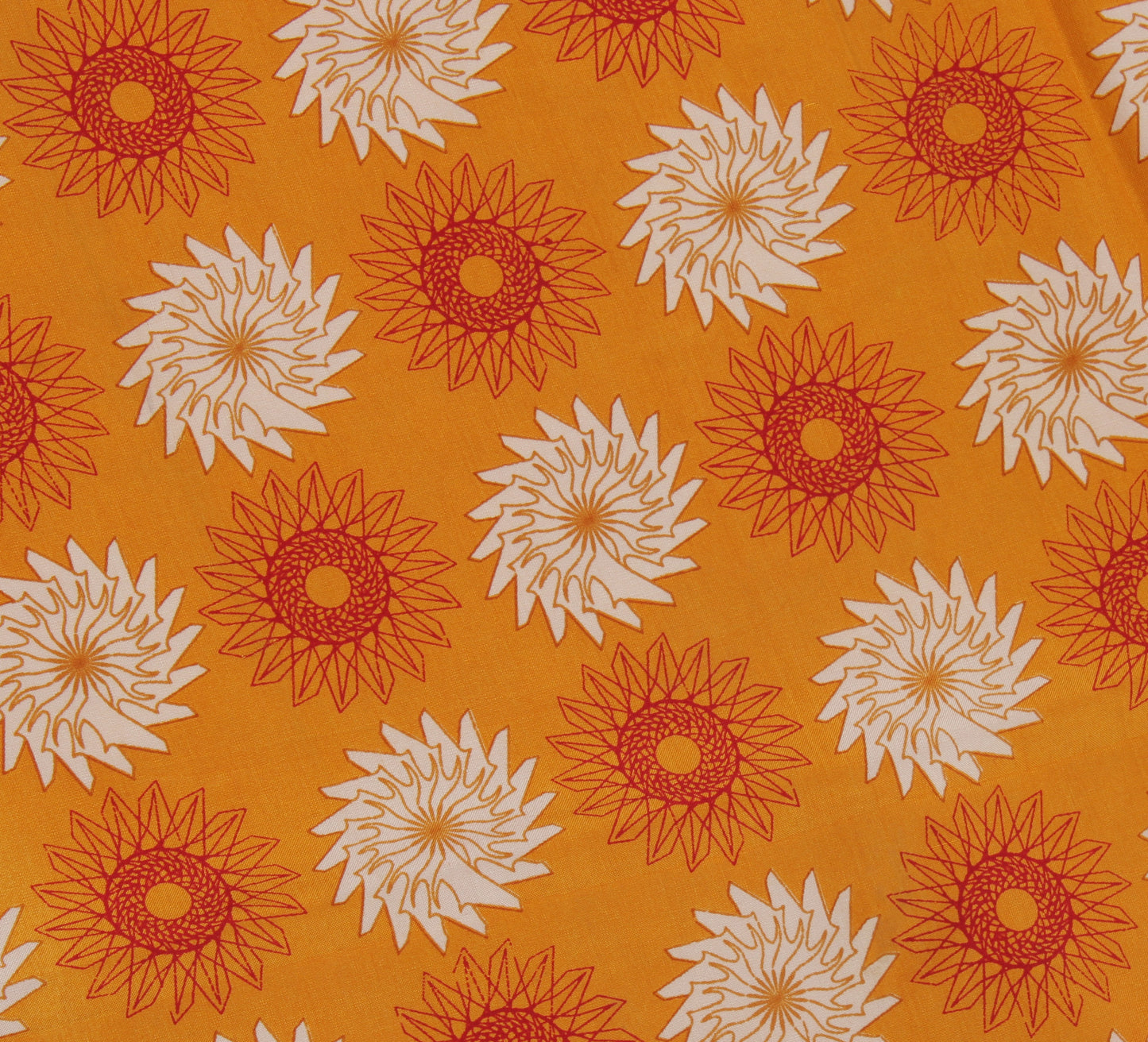 Sushila Vintage Yellow Saree 100% Pure Crepe Silk Printed Floral Soft Fabric