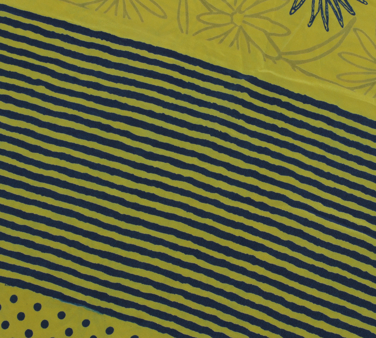 Sushila Vintage Green Saree 100% Pure Crepe Silk Printed Floral Soft Sari Fabric