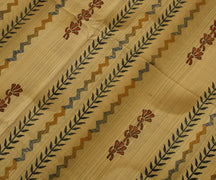 Sushila Vintage Brown Saree 100% Pure Crepe Silk Printed Floral Soft Fabric