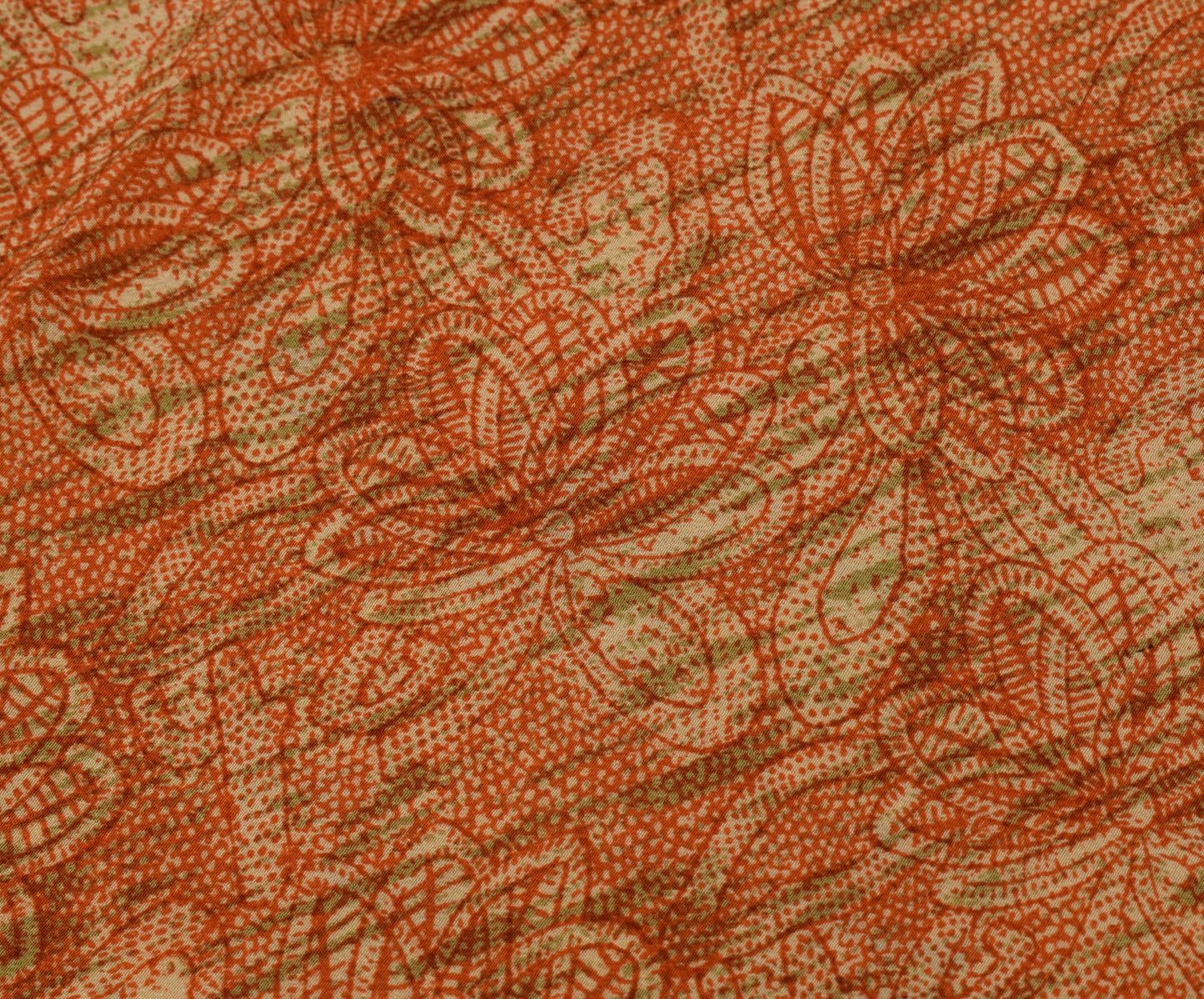 Sushila Vintage Indian Saree 100% Pure Crepe Silk Printed Floral Soft Fabric