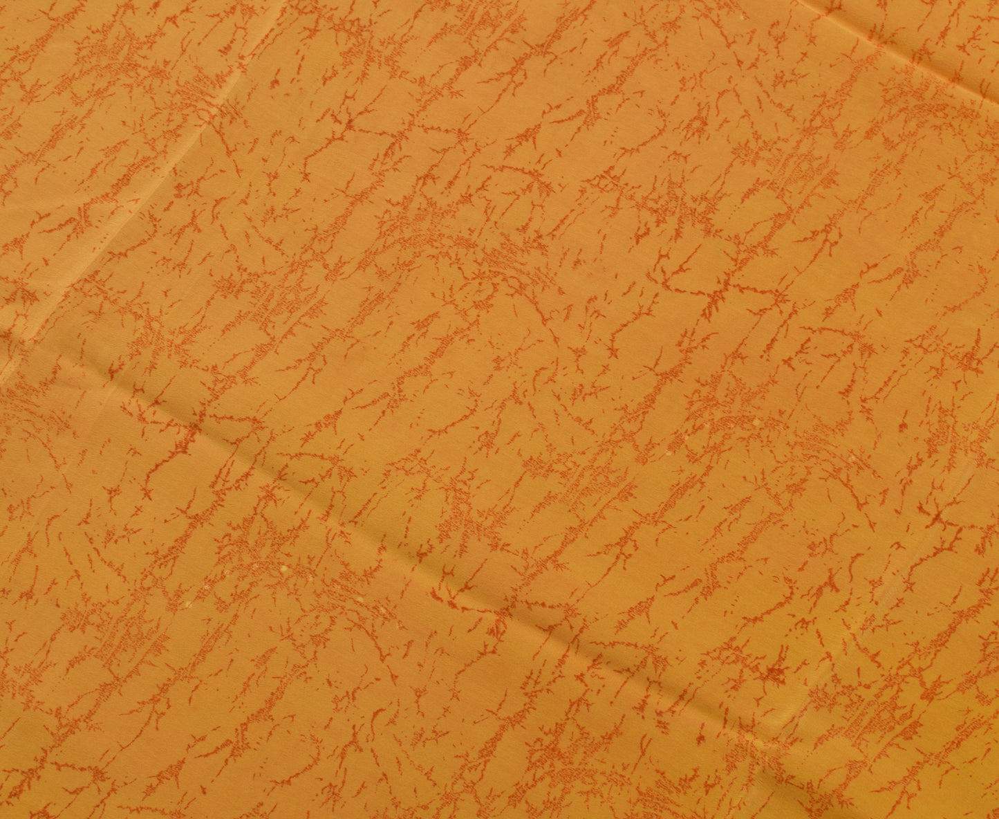 Sushila Vintage Orange Saree 100% Pure Crepe Silk Printed 5 Yard  Soft Fabric