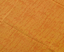 Sushila Vintage Orange Saree 100% Pure Crepe Silk Printed 5 Yard  Soft Fabric