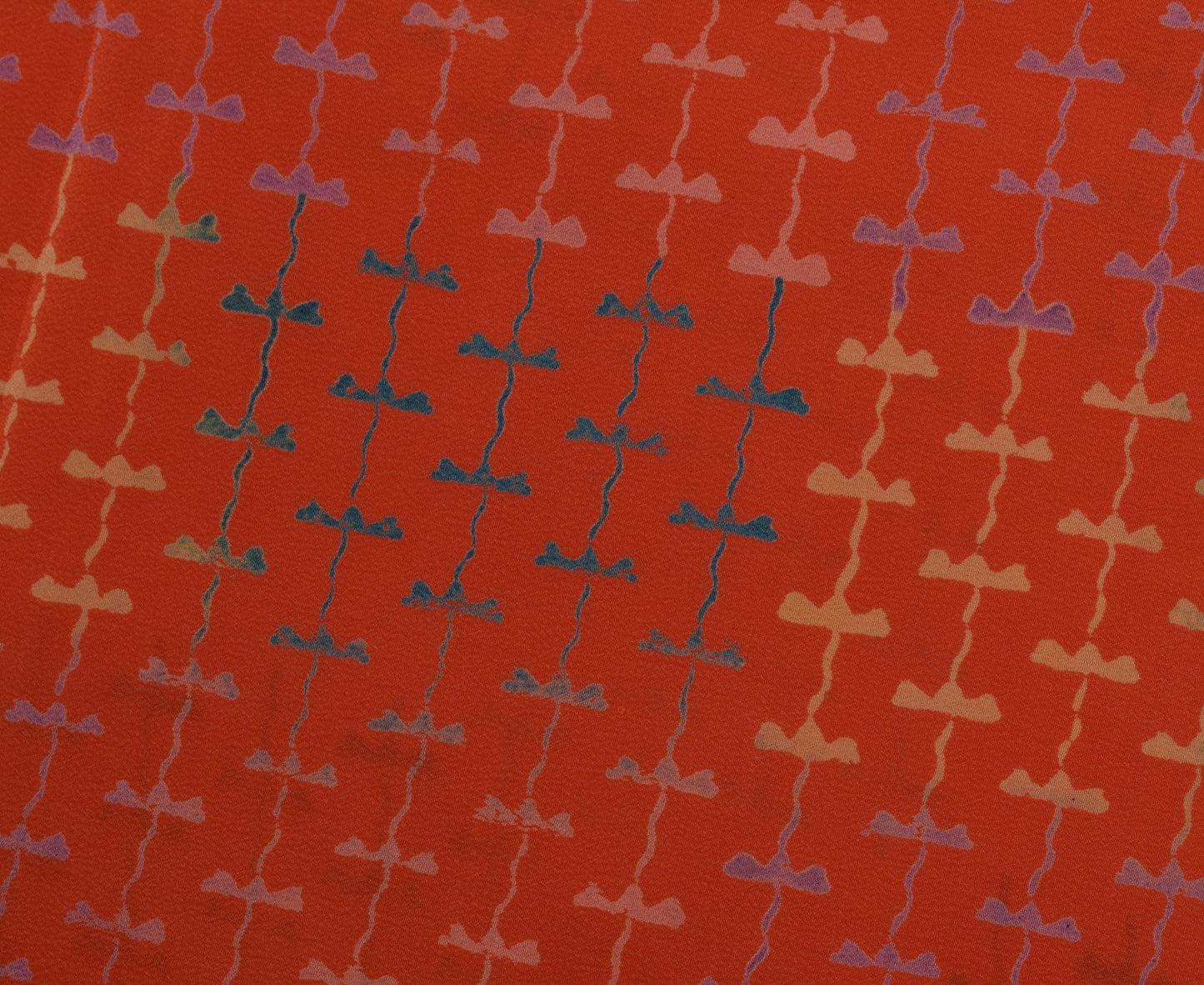 Sushila Vintage Indian Saree 100% Pure Crepe Silk Printed Floral Soft Fabric