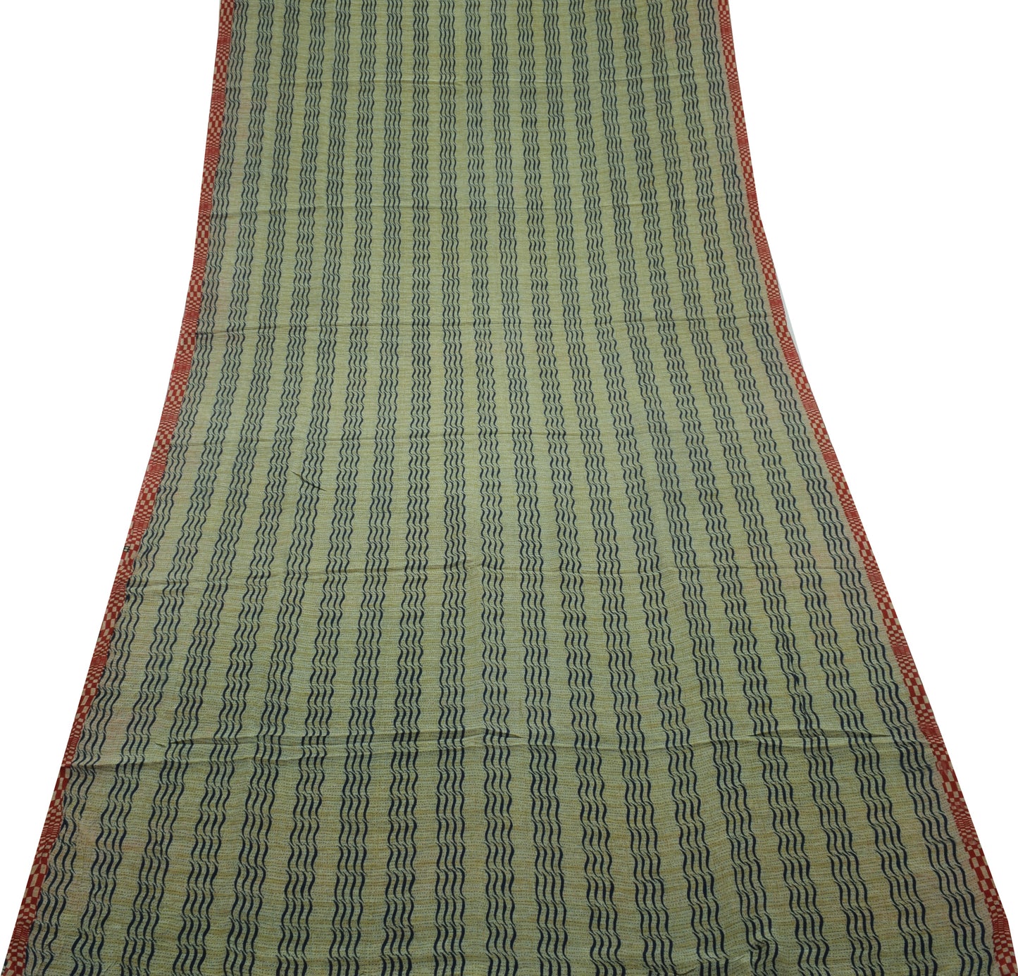 Sushila Vintage Green Saree 100% Pure Crepe Silk Printed 5 Yard  Soft Fabric