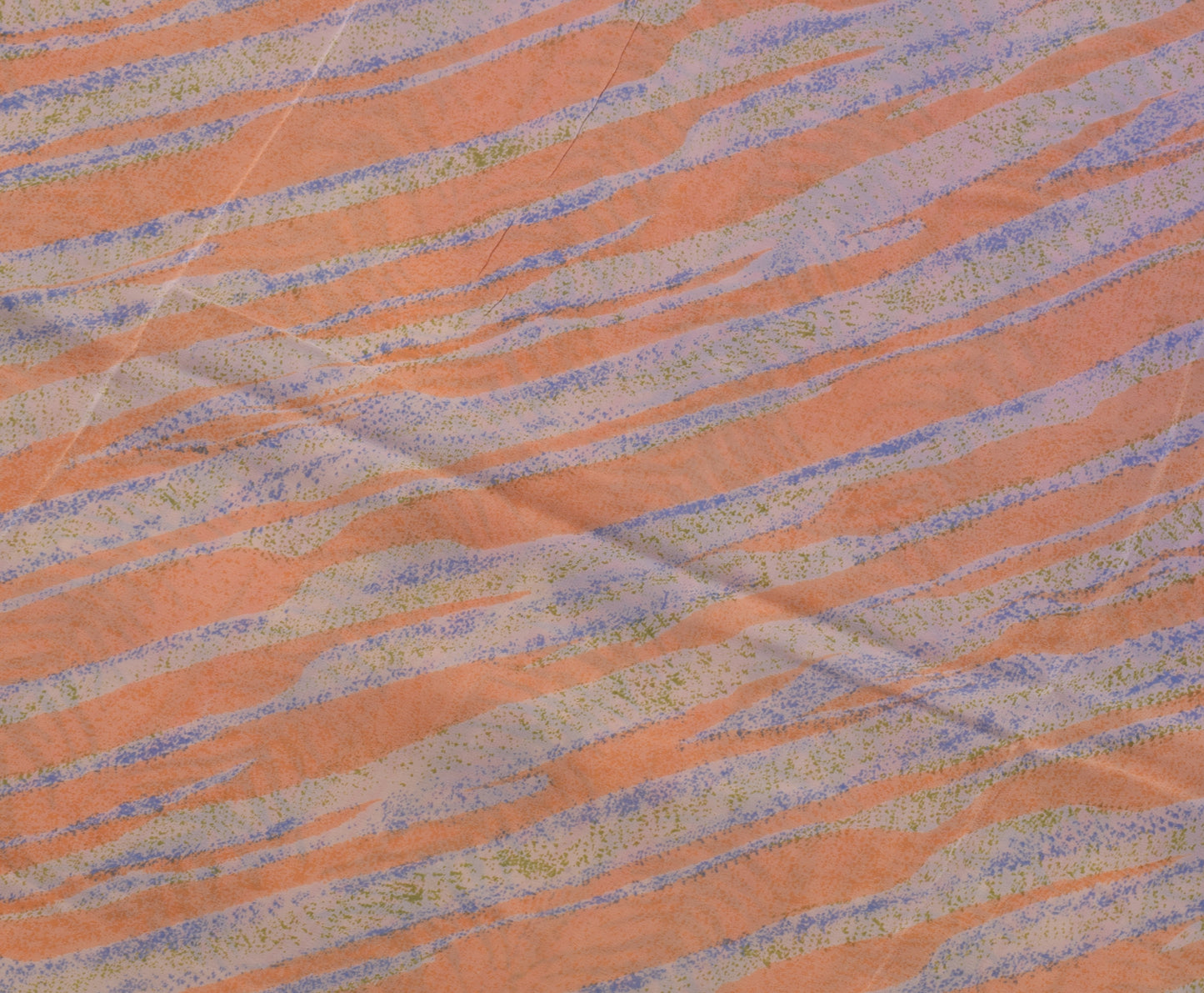 Sushila Vintage Indian Saree 100% Pure Crepe Silk Printed 5 YD Soft Craft Fabric