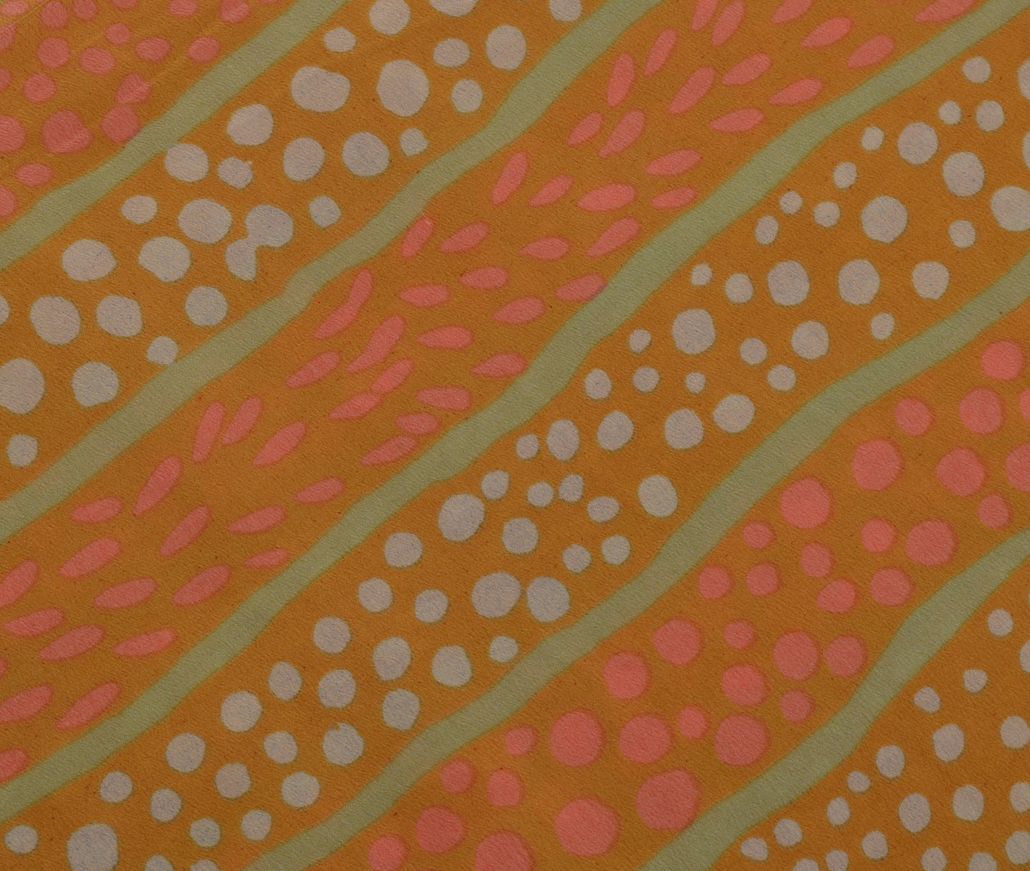 Sushila Vintage Indian Saree 100% Pure Crepe Silk Printed Soft 5 Yard Fabric